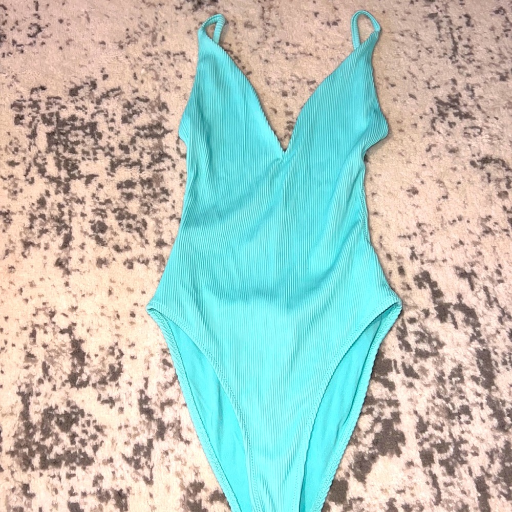 Top Shop One Piece Teal Swimsuit- size small